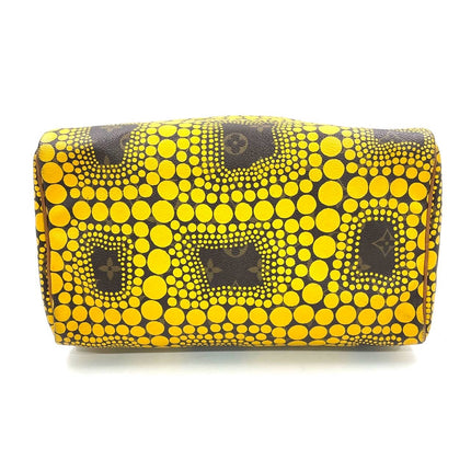 Louis Vuitton Kusama Town Speedy 30 Yellow Top Handle Bag
