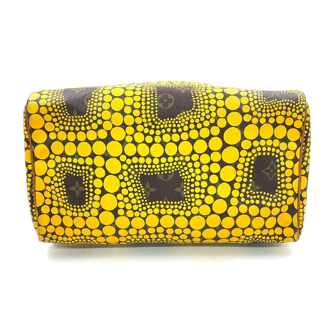 Louis Vuitton Kusama Town Speedy 30 Yellow Top Handle Bag