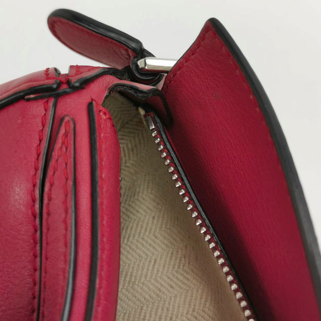 Sold Loewe Puzzle Mini Red Calfskin Leather Crossbody Bag