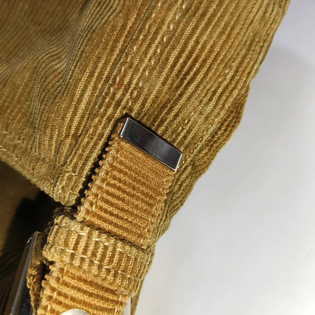 Sold FENDI Baguette Vintage Corduroy Beige Brown Shoulder Bag