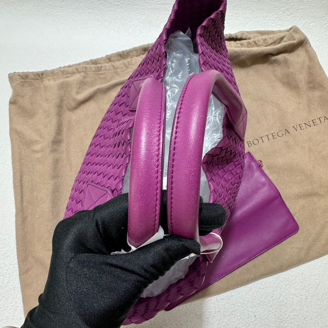 Bottega Veneta Cabat Large Intreccio Leather Tote Bag Purple with Pouch 42cm