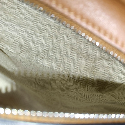 Loewe Puzzle Mini Caramel Tan Calfskin Leather Crossbody Bag