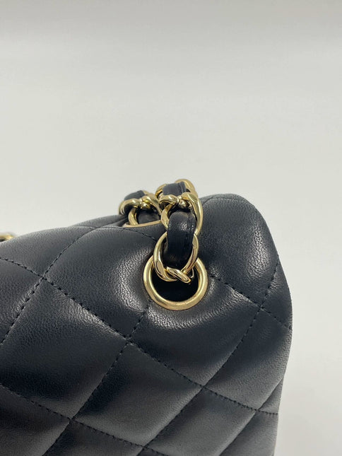 Sold Chanel Classic Flap Jumbo 2012 Black Lambskin Leather Double Flap with Gold Hardware