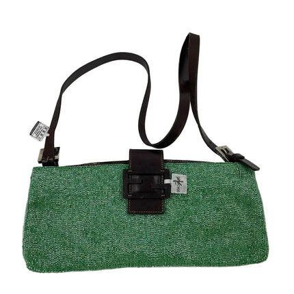 Sac bandoulière Fendi Lemon Yellow perlé à ouverture supérieure
