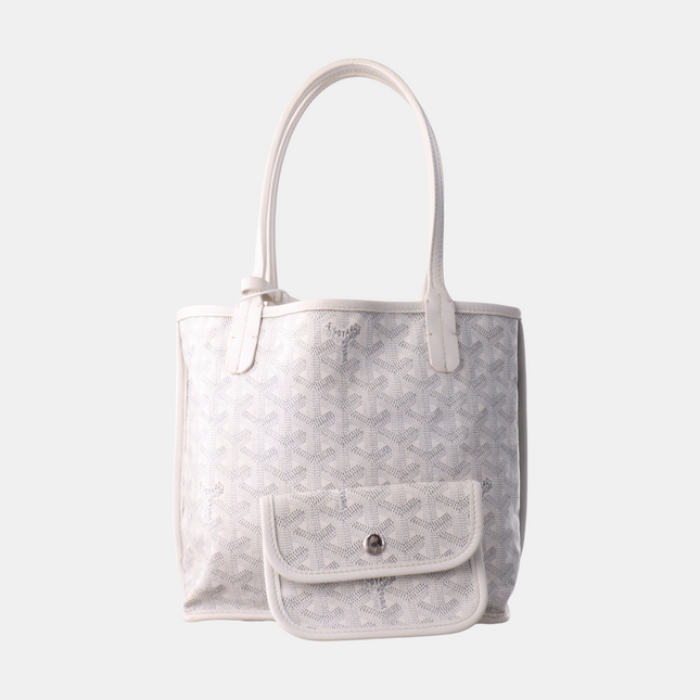 Sold Goyard Anjou Mini Tote White Leather Reversible