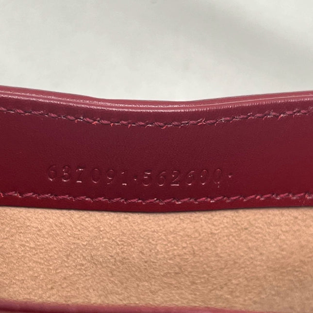 Gucci Jackie 1961 Mini Red Burgundy Leather Bag