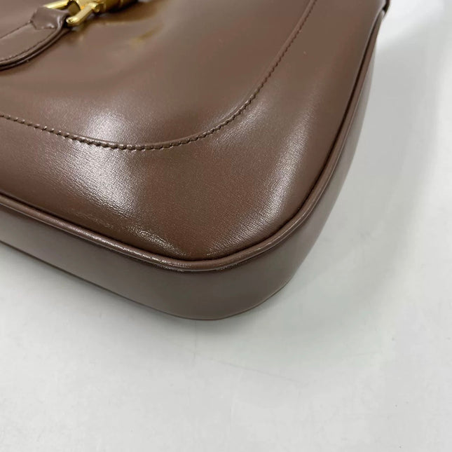 Gucci Jackie 1961 Small Brown Smooth Leather Bag
