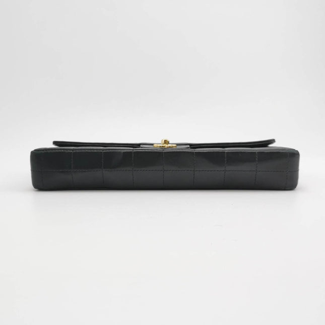 Chanel East West Chocolate Bar Black Leather