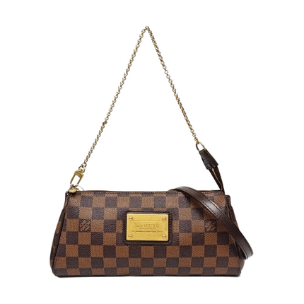 Louis Vuitton Eva Brown Damier Ebene Monogram Shoulder Bag with Strap-Luxbags