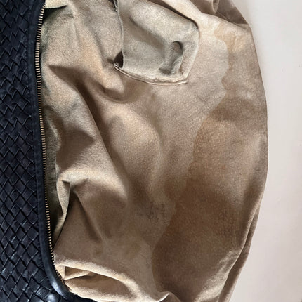 Sold Bottega Veneta Intrecciato Hobo Bag Medium Black Lambskin leather 45cm