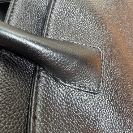 Chanel Cerf Executive Black Caviar Leather Handbag Gold Hardware