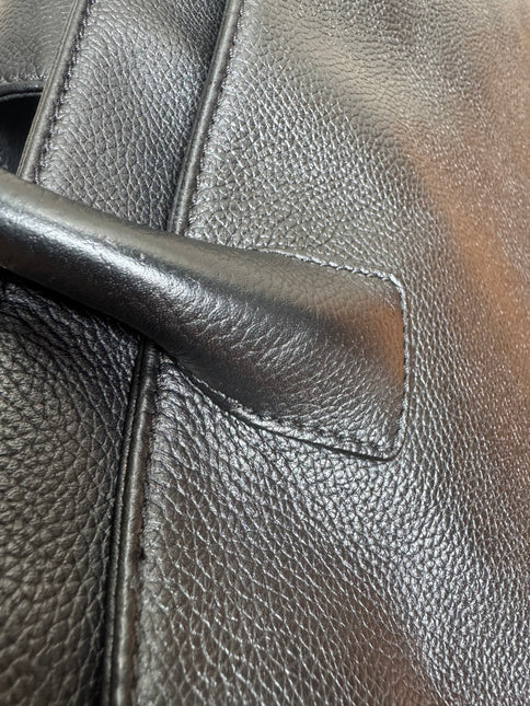 Chanel Cerf Executive Black Caviar Leather Handbag Gold Hardware