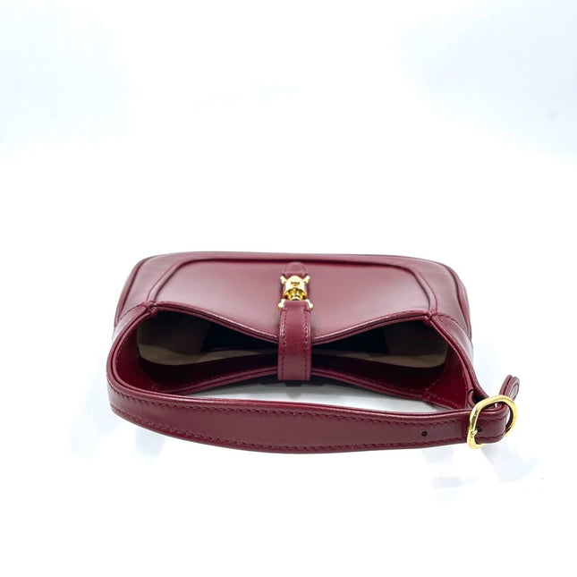 Gucci Jackie 1961 Mini Red Burgundy Leather Bag No Strap