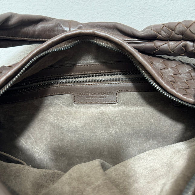 Sold Bottega Veneta Hobo Bag Large Milk Chocolate Brown Lambskin leather 47cm