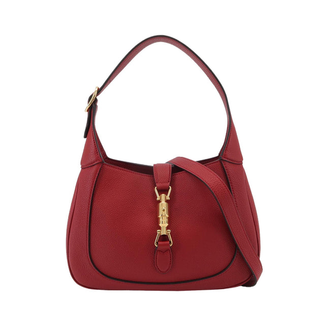 Gucci Jackie 1961 Small Red Pebbled Leather Shoulder Bag