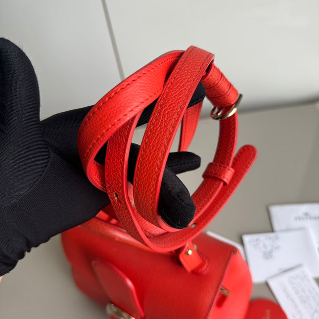 Sold Delvaux Brilliant Mini Bright Red Calfskin Leather Crossbody Bag