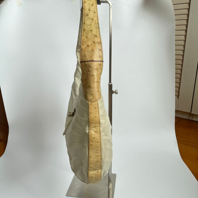 Cartier Panthere Hobo Shoulder Bag Cream White Leather Gold Hardware