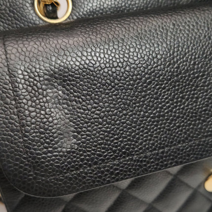 Chanel Classic Flap Medium Black Caviar Leather Gold Hardware, 2014