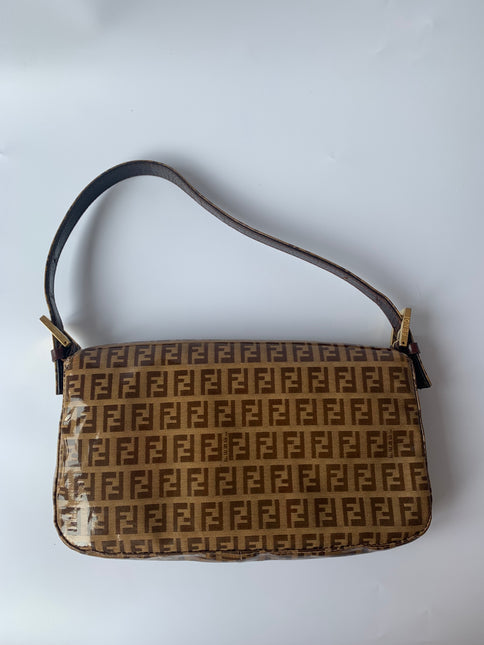 Sold FENDI Baguette Zucchini Print Patent Leather