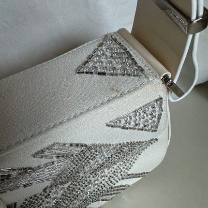 Dior Limited Edition Rare Columnbus Dior Strict Chic White Rhinestones Bag