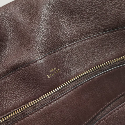 CELINE Romy Medium Hickory Brown Calfskin Leather Shoulder Bag