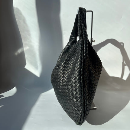Bottega Veneta Veneta Hobo Maxi Black Leather 51cm
