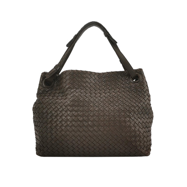 Bottega Veneta Garda Dark Brown Intrecciato Nappa Leather Large 33cm