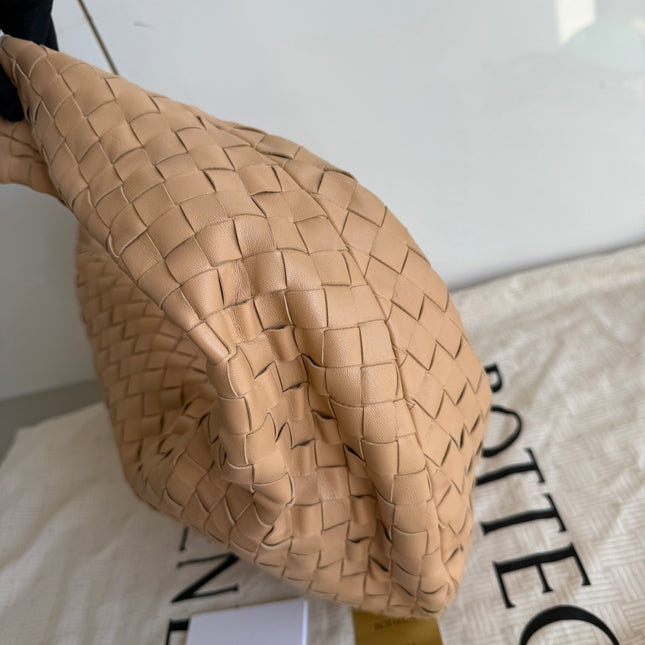 Bottega Veneta Jodie Small Lambskin Leather Beige Oats 36cm