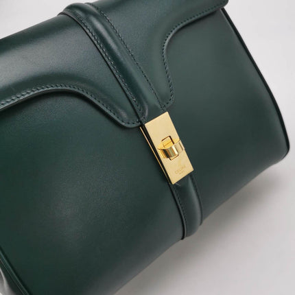 Sold Celine 16 Bag Small Dark Green Smooth Calfskin Leather