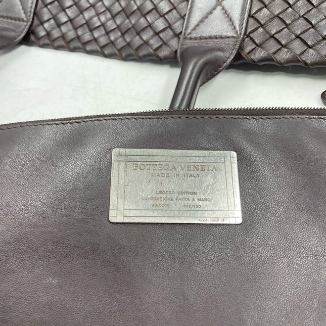 Sold Bottega Veneta Cabat Large Intreccio Leather Tote Bag Dark Chocolate Brown with Pouch 40cm