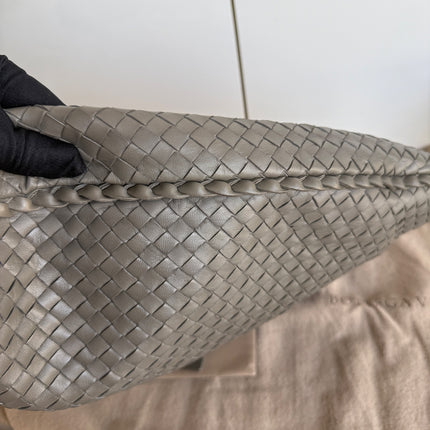 Bottega Veneta Hobo Bag Lambskin leather Dark Grey 47cm