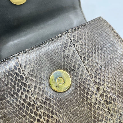 Sold Gucci Bamboo 1947 Night Mini Python Evening Bag with Chain