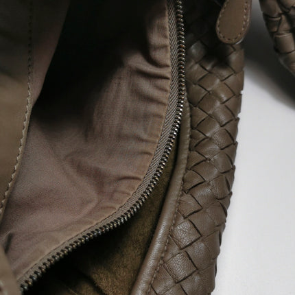Bottega Veneta Belly Hobo Intreccio Leather Grey Large 54cm