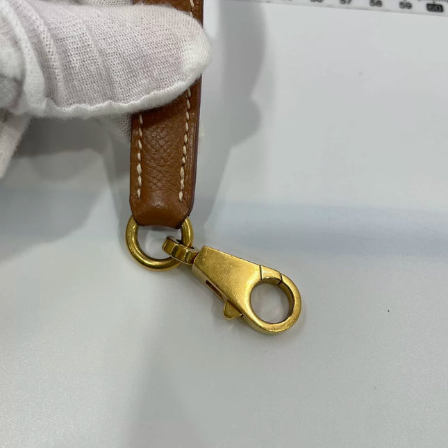 Hermes Kelly 32 Sellier Gold Epsom Leather Gold HW Double Ring 2002