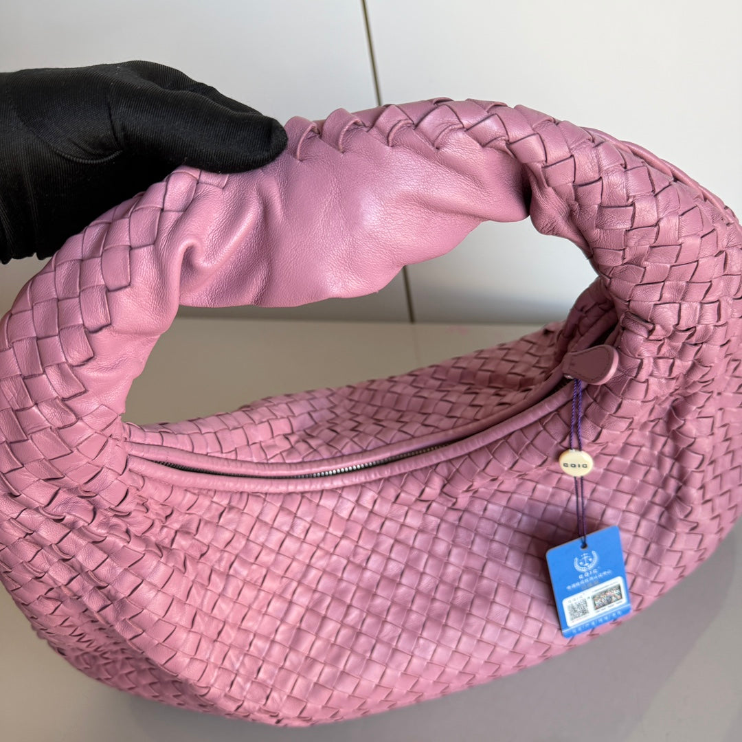 Bottega Veneta Veneta Hobo Medium Bubblegum Pink Intrecciato Leather Bag 48cm