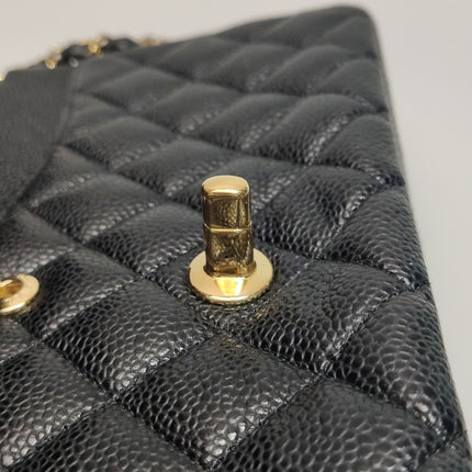 Chanel Classic Flap Medium 2015 Black Caviar Leather Gold Hardware
