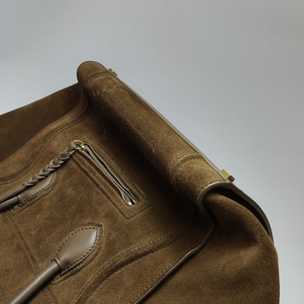 Celine Phantom Mini Dark Brown Suede Leather 30cm