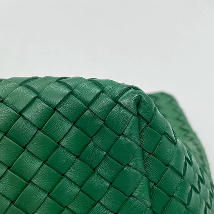 Sold Bottega Veneta Cabat Large Intreccio Leather Tote Bag Dark Green with Pouch 40cm