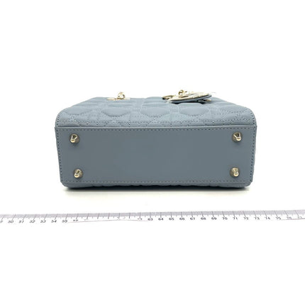 Sold Lady Dior Small My Abcdior Pale Blue Lambskin Cannage Leather