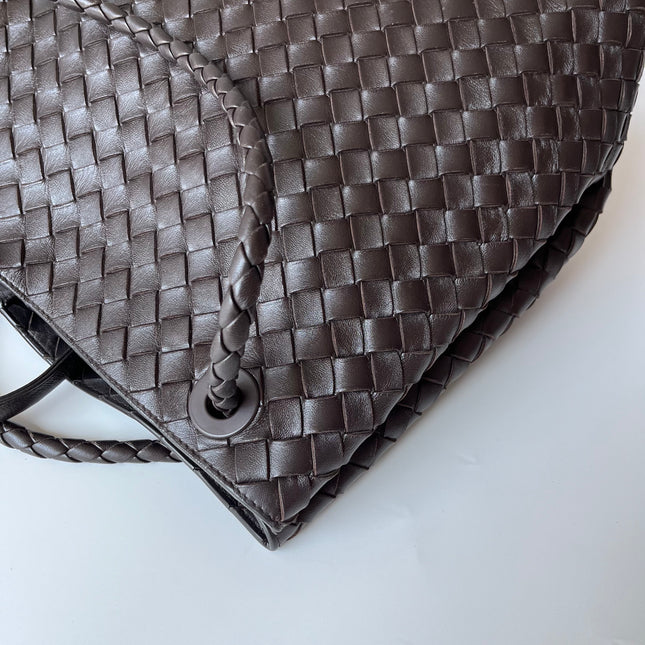 Bottega Veneta Andiamo Large Dark Chocolate Brown Handbag