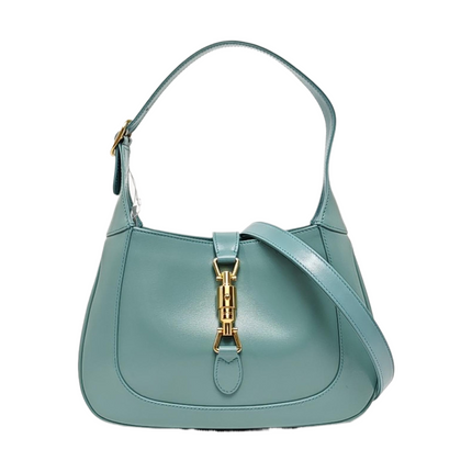 Gucci Jackie 1961 Small Blue Leather Bag with Adjustable Strap-Luxbags