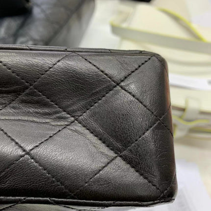 Chanel Classic Flap Vintage Black Lambskin Leather with 24k Gold Hardware