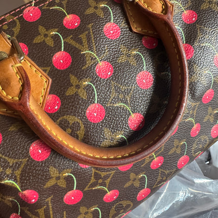 Sac bandoulière Louis Vuitton x Takashi Murakami Speedy 25 Cerises en Monogram