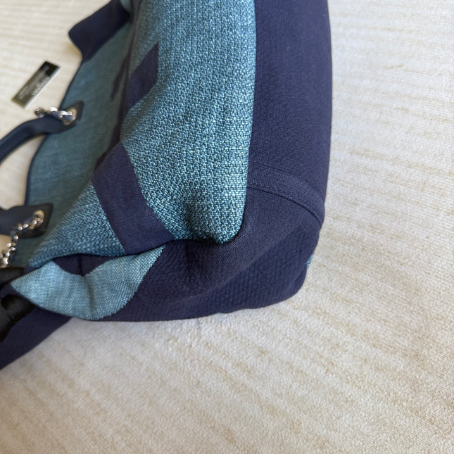 Chanel Deauville Tote Medium Navy Denim Top Handle