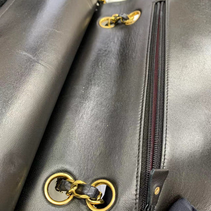 Chanel Classic Flap Vintage Black Lambskin Leather with 24k Gold Hardware