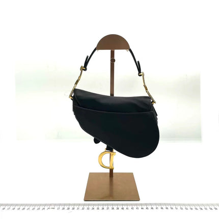 Dior Saddle Mini Silk Handbag Black with crystals