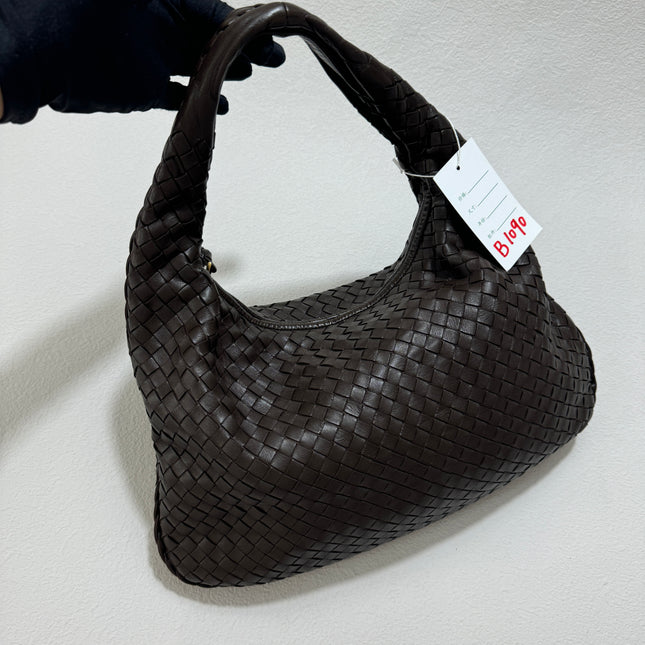 Sold Bottega Veneta Intrecciato Hobo Bag Dark Chocolate Brown 2006 Lambskin leather Medium 40cm