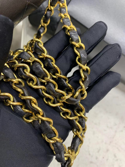 Chanel Classic Flap Vintage Black Lambskin Leather with 24k Gold Hardware
