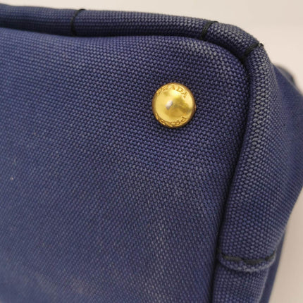 Sold Prada Canape Canvas Tote Small Navy with Strap