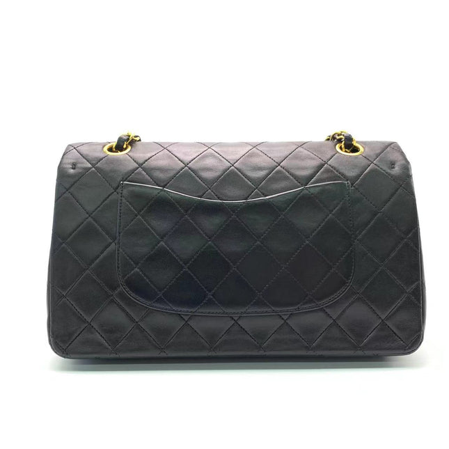 Chanel Classic Flap Vintage Black Lambskin Leather with 24k Gold Hardware